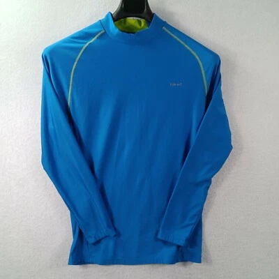 Camisa de correr marca Hind para hombre azul medio cuello redondo detalles reflectantes Foto 1 de 4