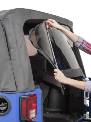 Puerta levadiza trasera de repuesto ventana tintada techo blando para Jeep Wrangler 2011-2017 Foto 1 de 4