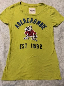 Abercrombie Girls Greenish t-Shirt with Logo, Youth Size L - Picture 1 of 4