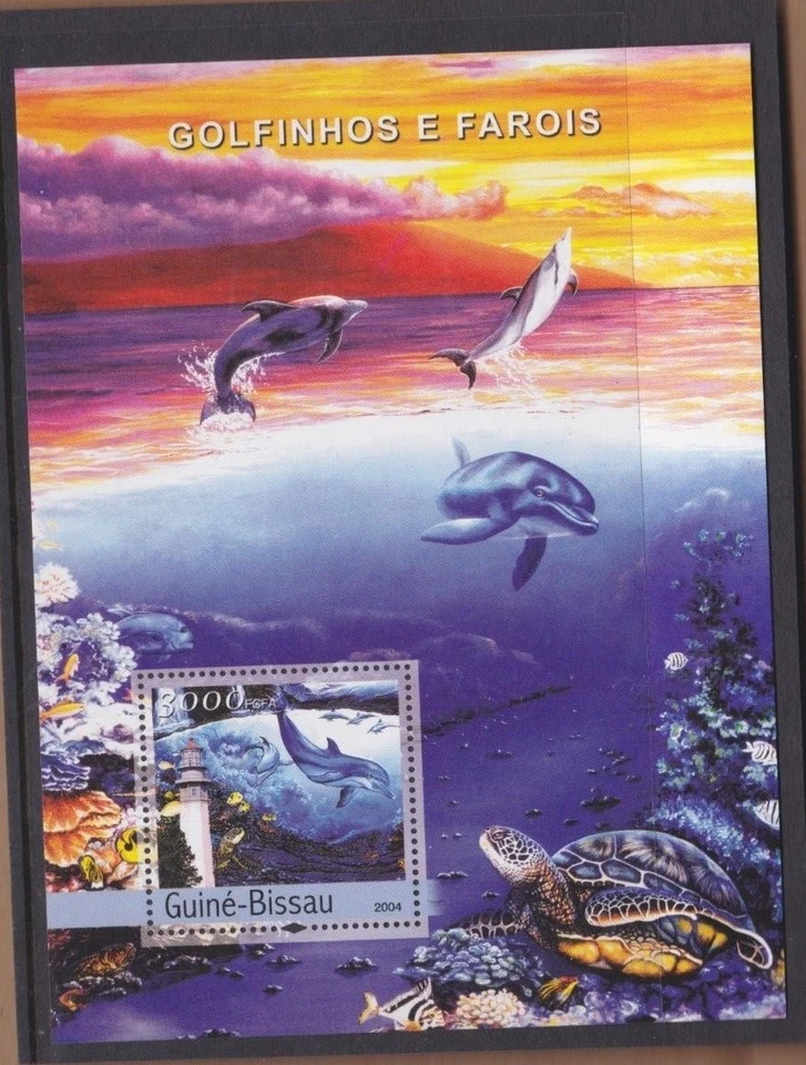 2004 Guinea-Bissau Dolphins MS MUH   - image 1 of 1