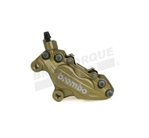 Brembo P4 30/34 Front Left Brake Caliper 65mm Axial Mount 34mm Pistons Gold - Picture 1 of 10