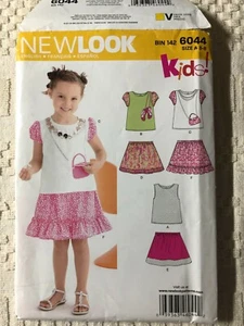 Simplicity - UNCUT - Girl's Top/skirts - Size 3,4,5,6,7,8 Pattern # 6044 - Picture 1 of 3