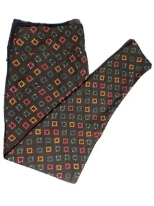 LuLaRoe Leggings Tall & Curvy Womens Bottoms Geometric Black Green - Picture 1 of 6