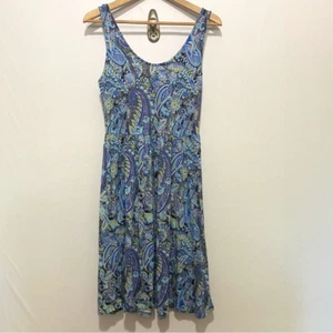 LASCANA Women's Strappy Back Paisley Dress Size 8 Feminine Preppy Sundress - Picture 1 of 12