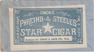 Philadelphia PA cl on blue all over PHREIND & STEELE'S CIGARS Star cigars (i140) - Picture 1 of 2