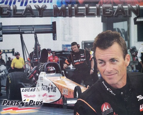 2011 Clay Millican Parts Plus "3rd issued" Top Fuel NHRA postcard Cover