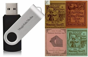145 libros antiguos sobre costura patrones de tejido de costura kit de diseño hilo en USB - Imagen 1 de 13