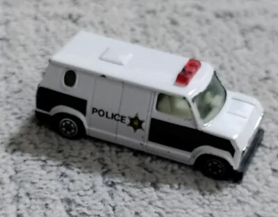 1/64 Scale 1980's Ford Econoline Diecast Police Transport Van - Yatming 1501 VTG - Image 1 of 4