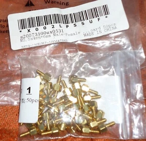 M2,5 x 6 mm + 6 mm Stecker auf Buchse Sechskant Messing Distanzstück Abstandshalter 50 Stück - Bild 1 von 2