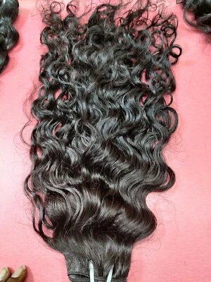 100% Remy Crudo Virgen Natural Rizos Sueltos Extensiones de Cabello Paquete de 100 Gramos Foto 1 de 4