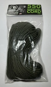 Cable de supervivencia BRIGADE QM 550 100 pies de largo 7 hebras internas RAP102 oliva NUEVO - Imagen 1 de 5