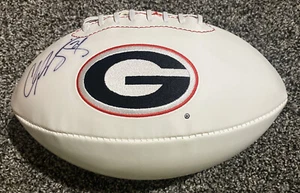Champ Bailey Autographed GEORGIA BULLDOGS SIGNED WHITE Logo Football- JSA COA - Picture 1 of 4