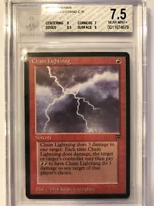 Chain Lightning Legends MTG BGS Graded 7.5 Subgrades 9/8.5/7/9 NM+ (RG)4RCards - Picture 1 of 6