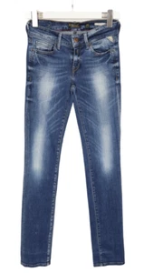 Replay Pearl Wv559Z Jeans Ladies W26/L34 Slim Fit Whiskers Faded Blue - Picture 1 of 10
