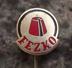 Antike Fezko traditionelle tschechische Fezmacher Hutmacher Tschechoslowakei Pin Anstecker - Bild 1 von 4