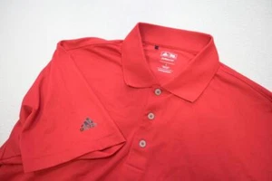 adidas Golf Polo ClimaLite rot kurzärmlig sportliches Golfshirt Herren Gr. Large - Bild 1 von 8
