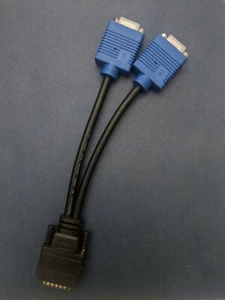 Brand new DVI-I TO DUAL FEMALE VGA PLUG DISPLAY SPLITTER CABLE - Picture 1 of 4