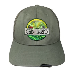 Cappello camionista snapback C&B Farms verde taglia unica rete regolabile schiena Richardson - Foto 1 di 8