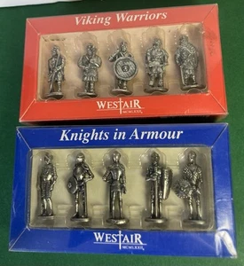 Westair Figurines Knights In Armour Viking Warriors Boxed Height 4cm - Picture 1 of 10