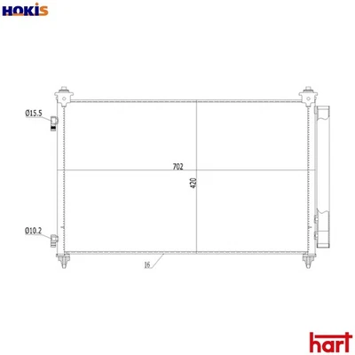 CONDENSER AIR CONDITIONING 623 928 FOR MAZDA CYC4 3.5L CAY6CAY5CAY1 3.7L 6cyl - Image 1 of 4