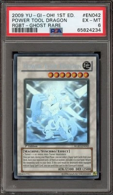Yu-Gi-Oh! Power Tool Dragon 1st Edition Ghost Rare RGBT-EN042 PSA 6 - Image 1 of 2