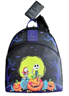 Mochila Jack & Sally Pumpkins Mini Loungefly Pesadilla Antes de Navidad nueva con etiquetas Foto 1 de 4