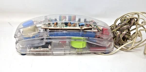 Vintage Alaron 1980's Clear Phone, Push Button Telephone tested works fast ship - Picture 1 of 4