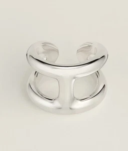 Neu HERMES Osmose Ring großes Modell Größe 59 925 Sterling Silber Unisex - Bild 1 von 6