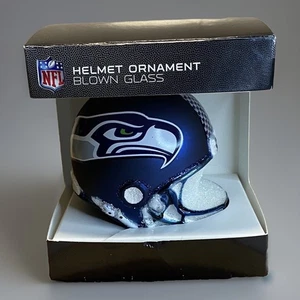 Antiguo Mundo Navidad NFL SEATTLE SEAHAWKS Vidrio Soplado Árbol Casco Adorno. - Imagen 1 de 10