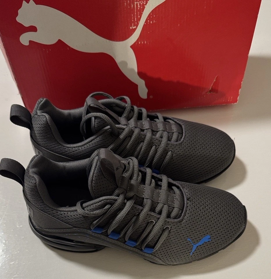 Zapatos deportivos Puma para niños 4,5 C gris Axelion Spirit Foto 1 de 4
