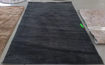 BLACK 6'-0" x 9'-0" Damaged Binding Rug, Reduced Price 1172781313 VSN606Z-6 - Image 1 of 4