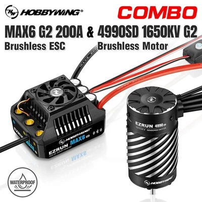 Hobbywing EZRun MAX6 G2 Sensored Brushless ESC & Motor Combo w/4990SD G2 1650kV - Image 1 of 4