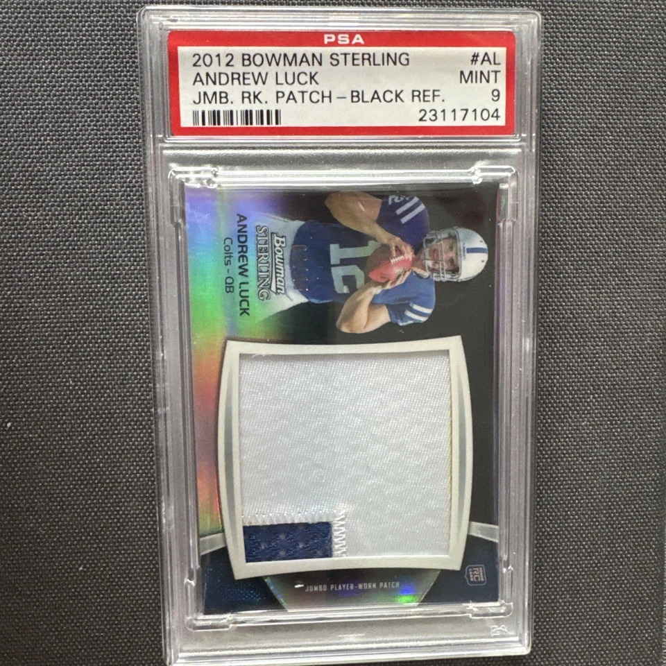2012 Bowman Sterling Rookie Patch Box Andrew Luck Black Refractor /45 MEM RC - Image 1 of 4