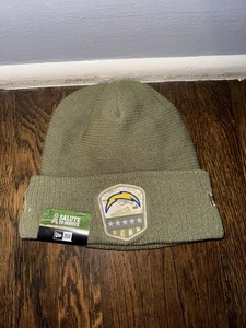 New Era NFL LA Chargers Salute To Service Beanie Football Military Green Cap Neu mit Etikett - Bild 1 von 8