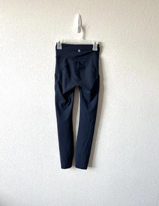 Lululemon Navy Blue athletic align seamless leggings Kids size 0 - Picture 1 of 4