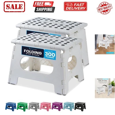 Taburete plegable ligero - Lo suficientemente resistente como para apoyar a adultos y seguro Eno... Foto 1 de 4