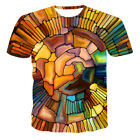 New Colorful Geometric Mosaic Women Men T-Shirt 3D Print Short Sleeve Tee Tops