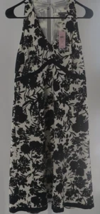 Ann Taylor Petites Black and White Floral Formal Dress size 12 P - Picture 1 of 4