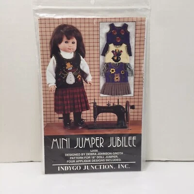 Mini Jumper Jubilee 18" Doll Clothes Pattern Applique Indygo Junction - Image 1 of 3
