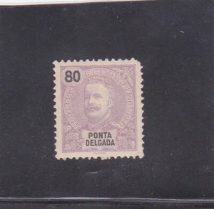 PONTA DELGADA / AZORES D. Carlos I 80 R. (1897) MH - Picture 1 of 1