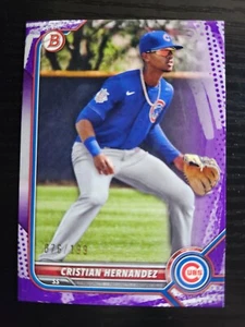 2022 Bowman Cristian Hernandez Purple /199 #BP-66 Cubs - Picture 1 of 2