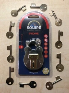 CANDADO SQUIRE 440 C/W 10 LLAVES, 51mm ANCHO, CUATRO PALANCAS, GRILLETE ACERO FORJADO. - Imagen 1 de 1