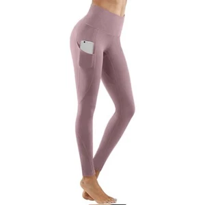 Pink leggings with pockets Large Size - Picture 1 of 4