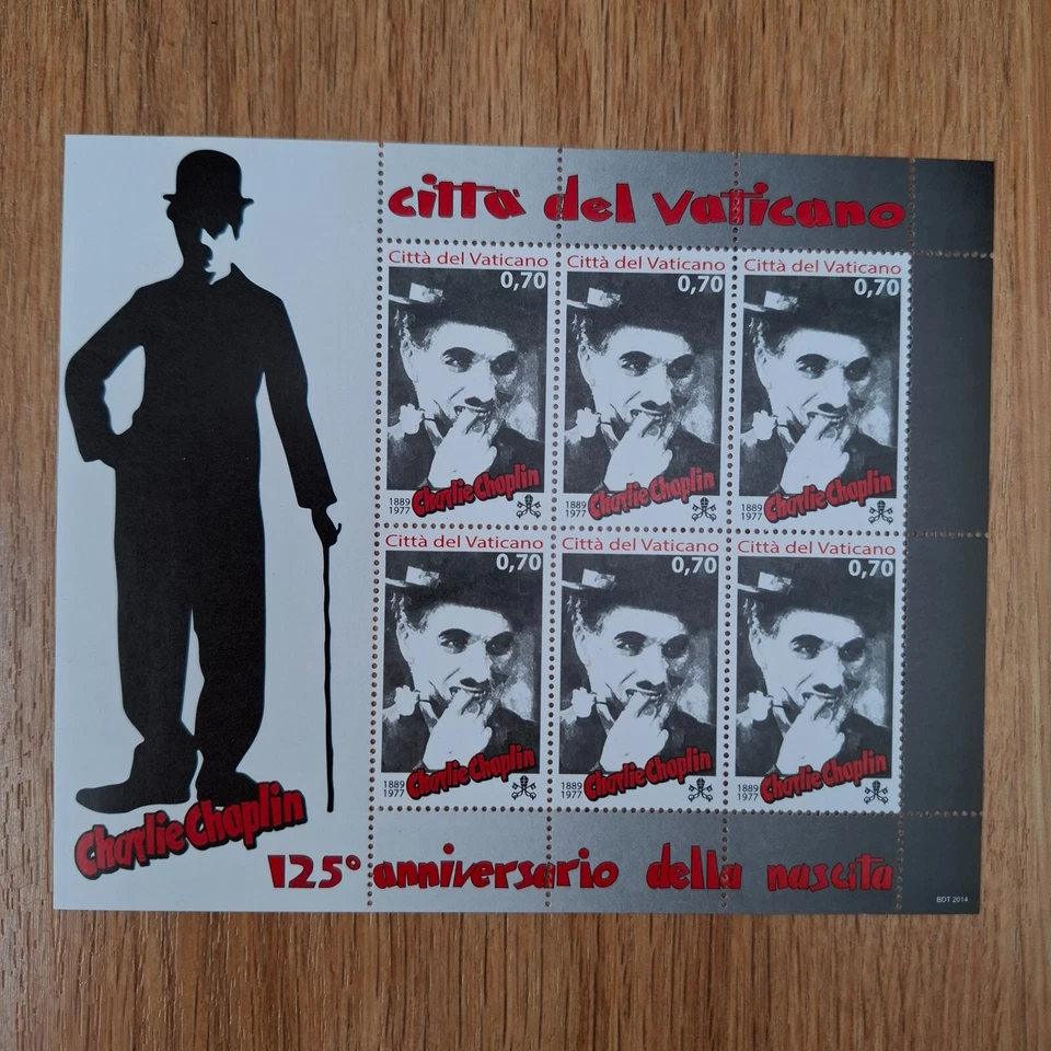 Vatican 2014 sheet Charlie Chaplin ( Michel 1813 Klb) nice MNH - Image 1 of 2