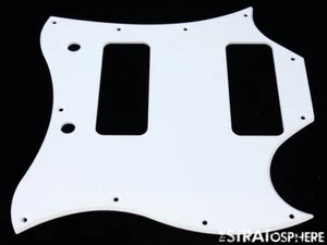 * NEW White PICKGUARD for USA Gibson SG *Special* P-90s Guitar 1 Ply 11 Hole - Picture 1 of 2