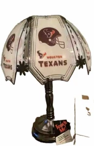 Houston Texans 3 Way Touch Lamp 23” T /6glass New / Pewter base Color NEW - Picture 1 of 6