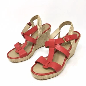 Sandalias de cuña 123 Paris de cuero rosa con tiras alpargata 1 2 3 EUR 40/ US 9 - Imagen 1 de 9