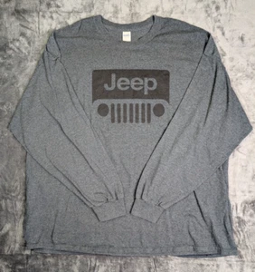 Jeep Shirt Mens 4xl Gray Long Sleeve Gildan Ultra Cotton 50/50 Polyester - Picture 1 of 9