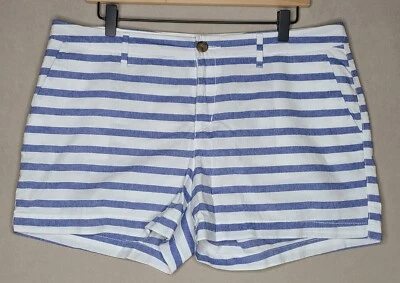 Pantalones cortos antiguos azul marino blanco rayas talla 10 Foto 1 de 4