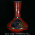 18" Qianlong Marked Old China Porcelain Dynasty Palace Flowers Bird Bottle Vase